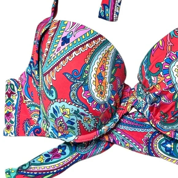 Tommy Bahama Paisley Keys UW Molded Cup Bra, 34B - Picture 6 of 12